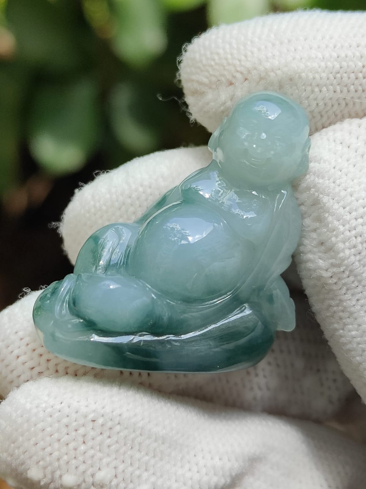 Natural Type A Jadeite Buddha