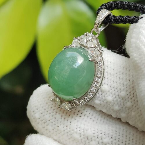 Type A Jadeite Pendant S925 Silver - Location: Jalan Meragi Road Singapore - YPQ Certified testing - approved 1