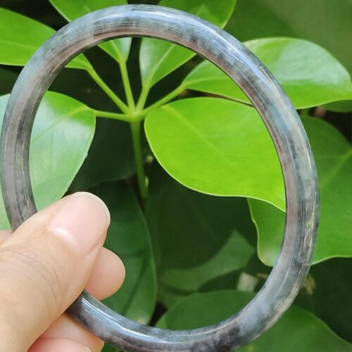 Black Wuji Jadeite Jade shop Bangle - Jalan Meragi Road Singapore Y.P.Q certified testing - approved 1