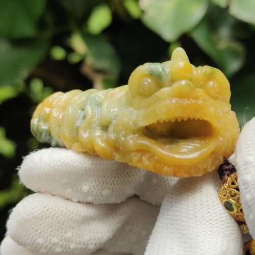 Type A Jadeite Jade Shop Awakening Lion Pendant - Jalan Meragi Road SG Y.P.Q certified quality testing - approved 6