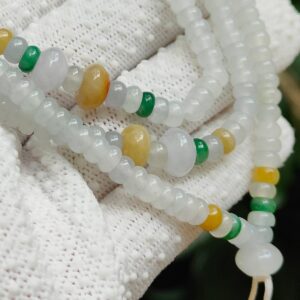 Type A Jadeite Abacus Jade Necklace - Location: Jalan Meragi Road Singapore, Y.P.Q. Certified quality testing - approved 9