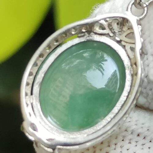 Type A Jadeite Pendant S925 Silver - Location: Jalan Meragi Road Singapore - YPQ Certified testing - approved 3