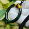 Rare Green Hoop Jadeite Jade Shop Pendant - Jalan Meragi Road Singapore Y.P.Q certified testing - approved 4