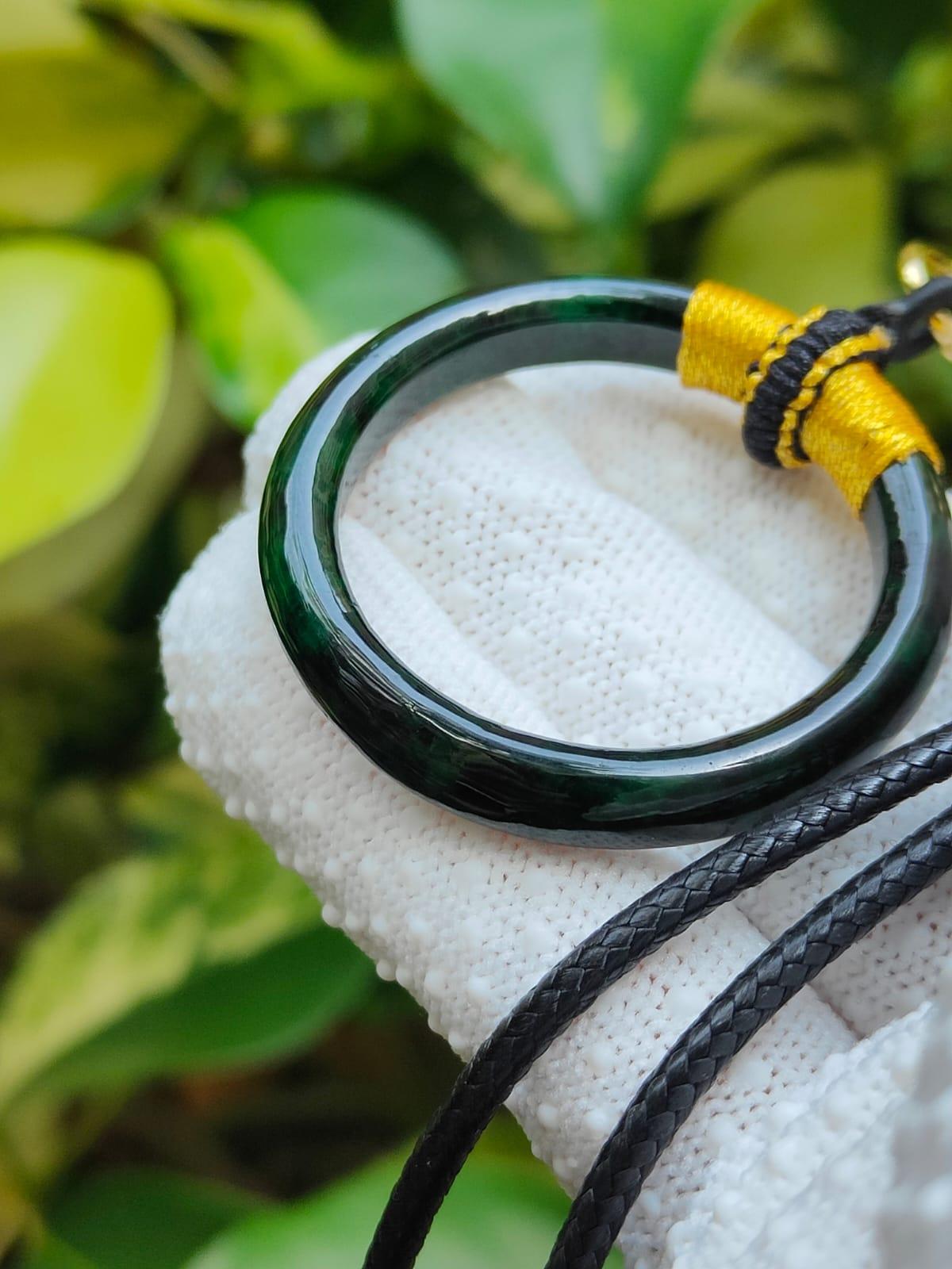 Rare Green Hoop Jadeite Pendant