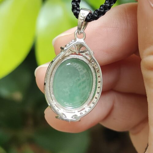 Type A Jadeite Pendant S925 Silver - Location: Jalan Meragi Road Singapore - YPQ Certified testing - approved 6