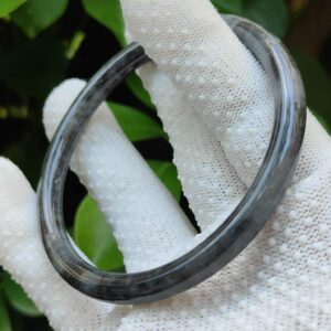 Black Wuji Jadeite Jade shop Bangle - Jalan Meragi Road Singapore Y.P.Q certified quality testing - approved 6