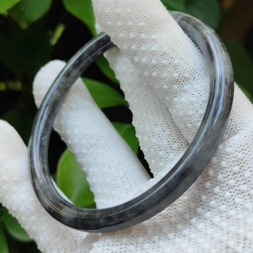 Black Wuji Jadeite Jade shop Bangle - Jalan Meragi Road Singapore Y.P.Q certified quality testing - approved 6