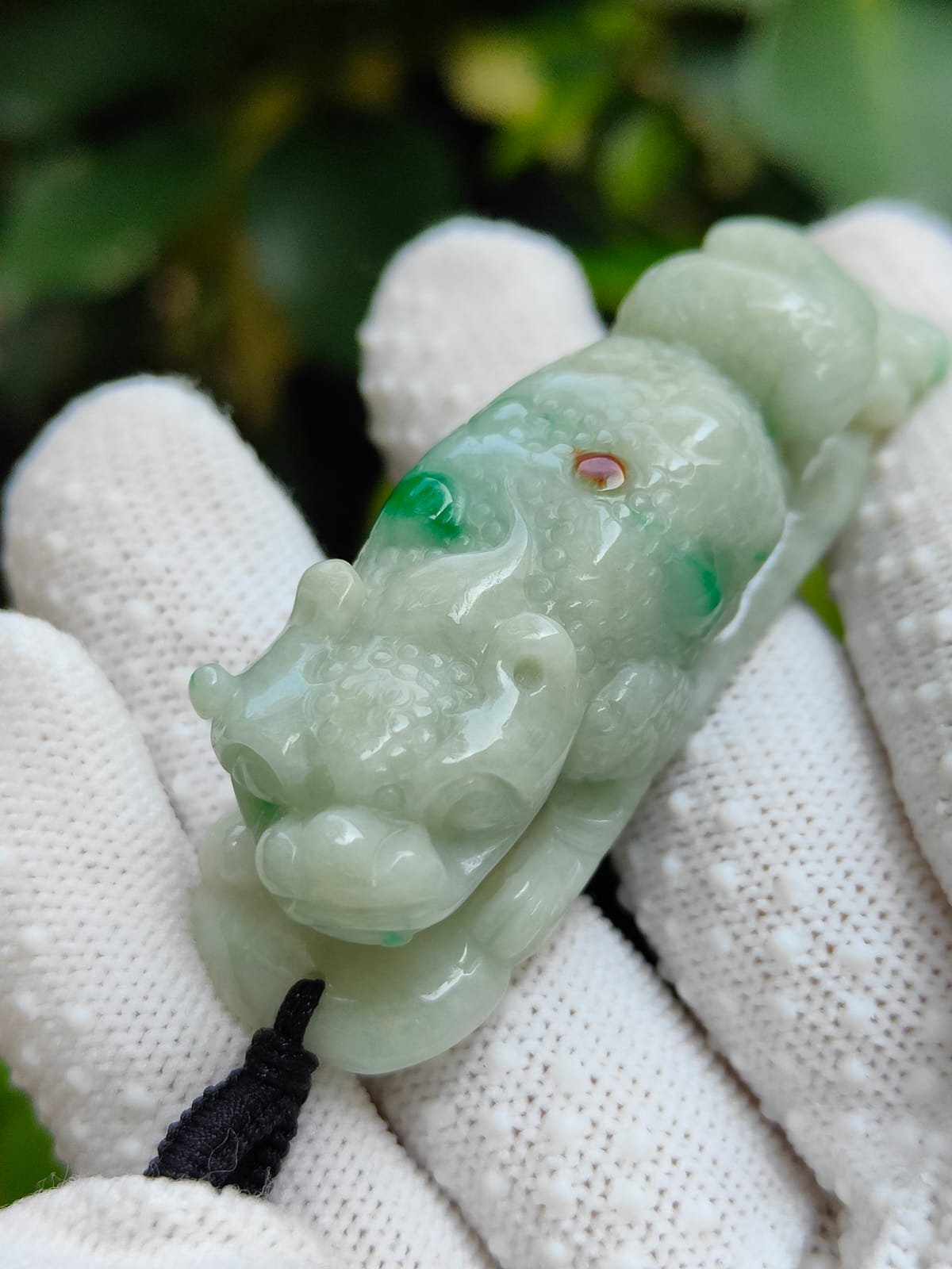 Natural Type A Jadeite Toad Pendant
