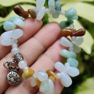 Natural Jadeite Multicolor Bead Bracelet - Location: Jalan Meragi Road Singapore Y.P.Q Certified Testing - Approved 4