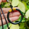 Rare Green Hoop Jadeite Jade Shop Pendant - Jalan Meragi Road Singapore Y.P.Q certified testing - approved 1
