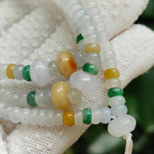Type A Jadeite Abacus Jade Necklace - Location: Jalan Meragi Road Singapore, Y.P.Q. Certified testing - approved 4