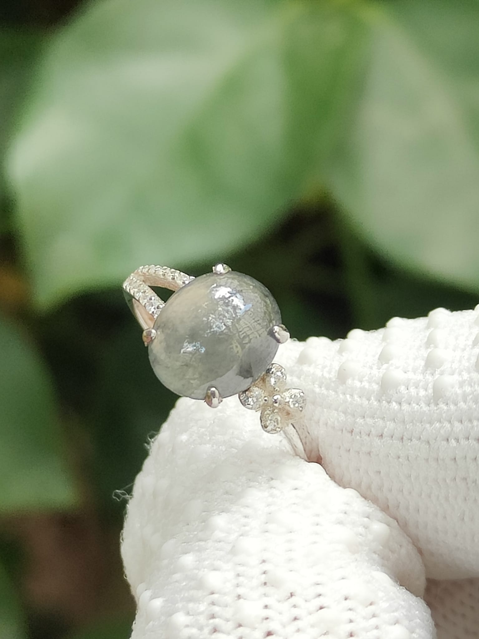 Type A Black Jadeite Ring