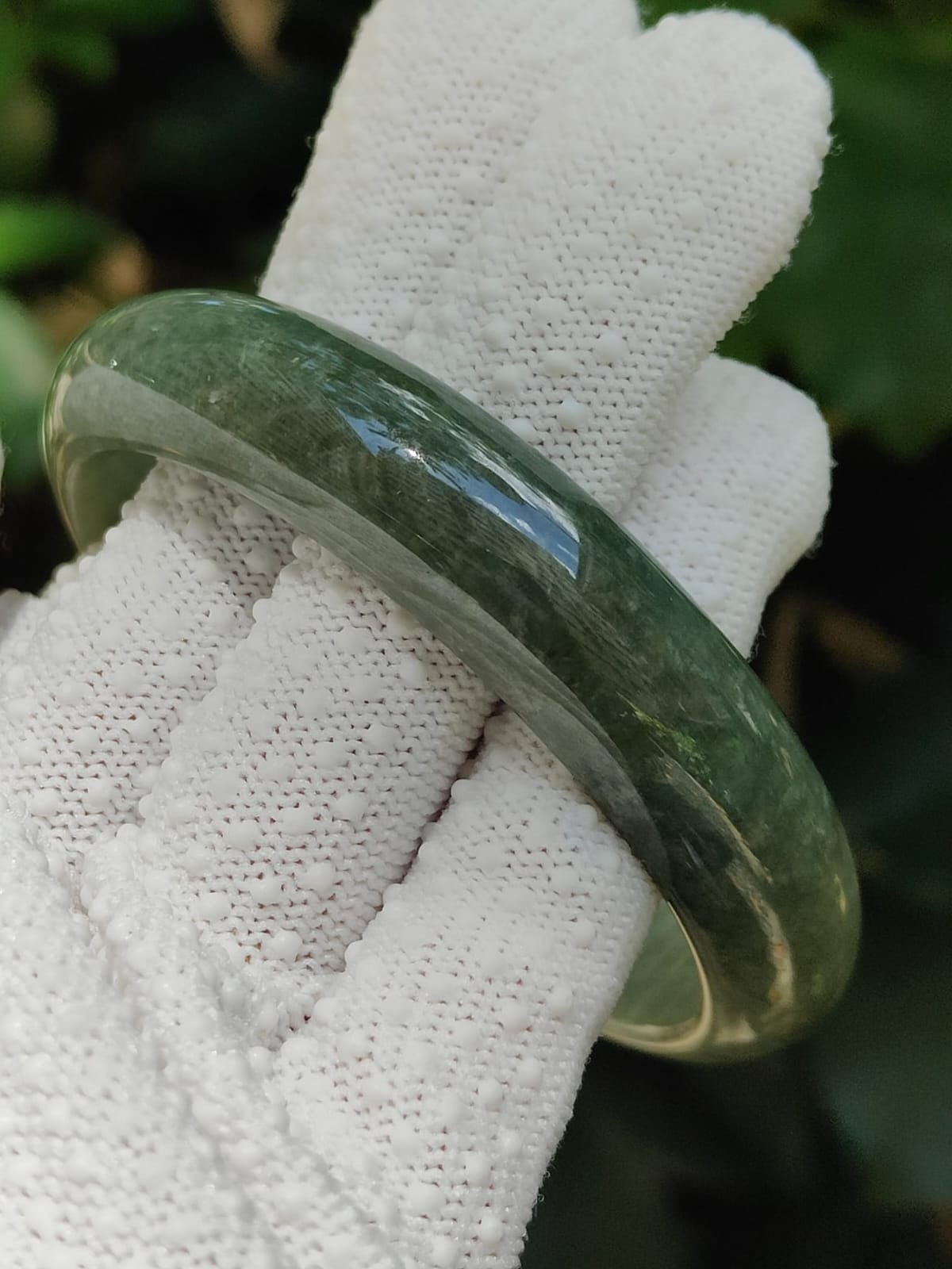 Natural Type A Jadeite Jade Peace Bangle