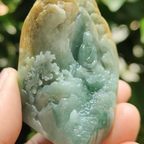 Natural Type A Jadeite Jade Shop Zen Display - Location: Jalan Meragi Road Singapore - Y.P.Q certified testing - approved 2