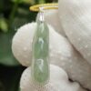 Jadeite Triple Prosperity Bean Pendant - Jalan Meragi Road Singapore Y.P.Q certified testing - approved 3