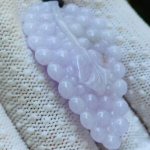 Lavender Abundance Jadeite Grape Pendant - Jalan Meragi Road SG Y.P.Q certified testing - approved 5