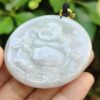 Natural Jadeite Jade Laughing Buddha Pendant - Jalan Meragi Road Singapore Y.P.Q certifed testing - approved 1