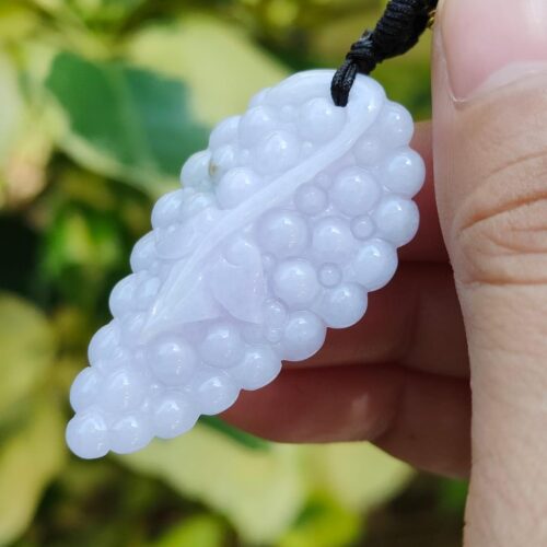 Lavender Abundance Jadeite Grape Pendant - Jalan Meragi Road SG Y.P.Q certified testing - approved 4