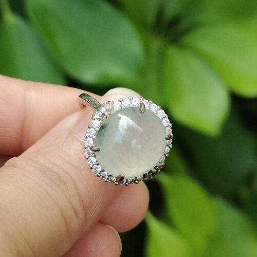 Jadeite Blooming Elegance S925 Ring - SG Jalan Meragi Road Y.P.Q certified quality testing - approved 9