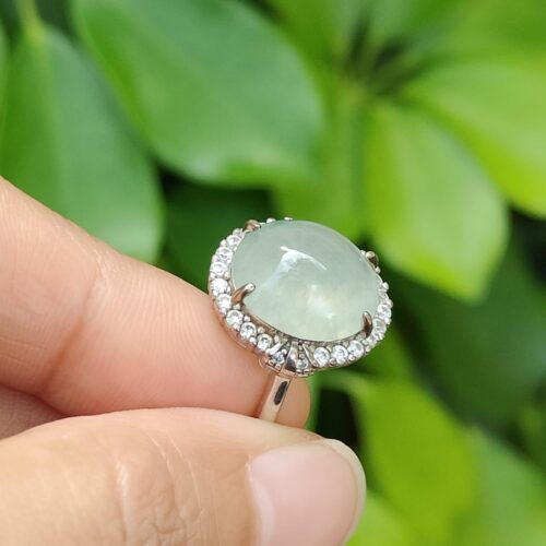 Jadeite Blooming Elegance S925 Ring - SG Jalan Meragi Road Y.P.Q certified quality testing - approved 12