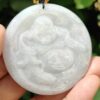Natural Jadeite Jade Laughing Buddha Pendant - Jalan Meragi Road Singapore Y.P.Q certifed testing - approved 5