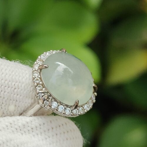 Jadeite Blooming Elegance S925 Ring - SG Jalan Meragi Road Y.P.Q certified testing - approved 5