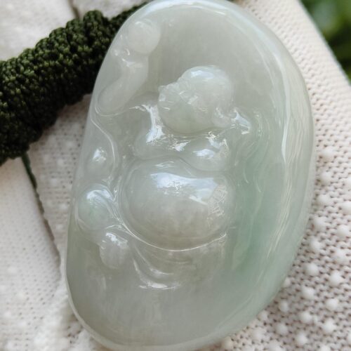 Jadeite Serenity Laughing Buddha Pendant - Jalan Meragi Road SG Y.P.Q Quality Testing - Approved 3