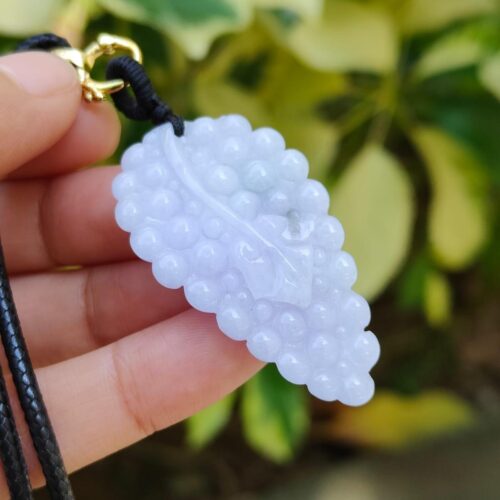 Lavender Abundance Jadeite Grape Pendant - Jalan Meragi Road SG Y.P.Q certified testing - approved 1