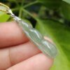 Jadeite Triple Prosperity Bean Pendant - Jalan Meragi Road Singapore Y.P.Q certified quality testing - approved 7