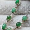 Verdant Harmony Jadeite Cabochon Bracelet - Jalan Meragi Road SG Y.P.Q Certified testing - approved 1