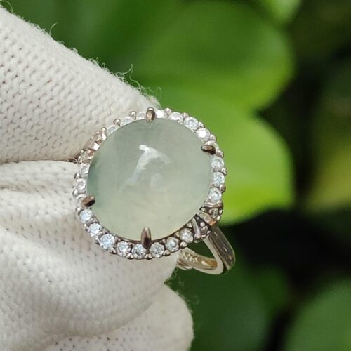 Jadeite Blooming Elegance S925 Ring - SG Jalan Meragi Road Y.P.Q certified quality testing - approved 7