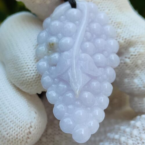 Lavender Abundance Jadeite Grape Pendant - Jalan Meragi Road SG Y.P.Q certified quality testing - approved 8