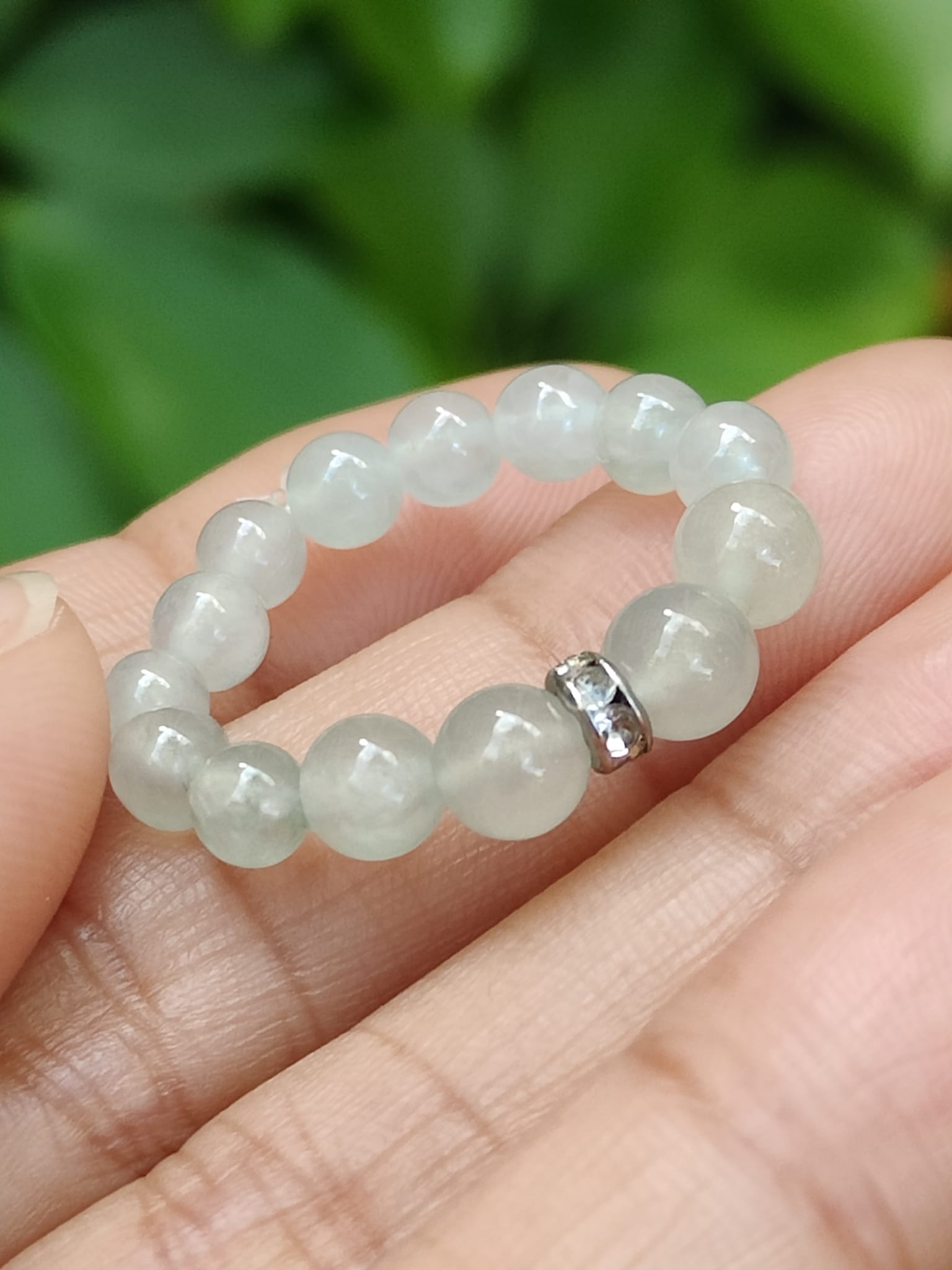 Icy Translucent Jadeite Serenity Ring