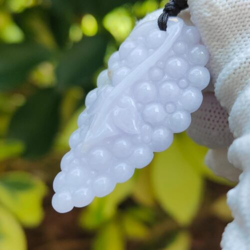 Lavender Abundance Jadeite Grape Pendant - Jalan Meragi Road SG Y.P.Q certified quality testing - approved 6