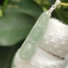 Jadeite Triple Prosperity Bean Pendant - Jalan Meragi Road Singapore Y.P.Q certified quality testing - approved 6
