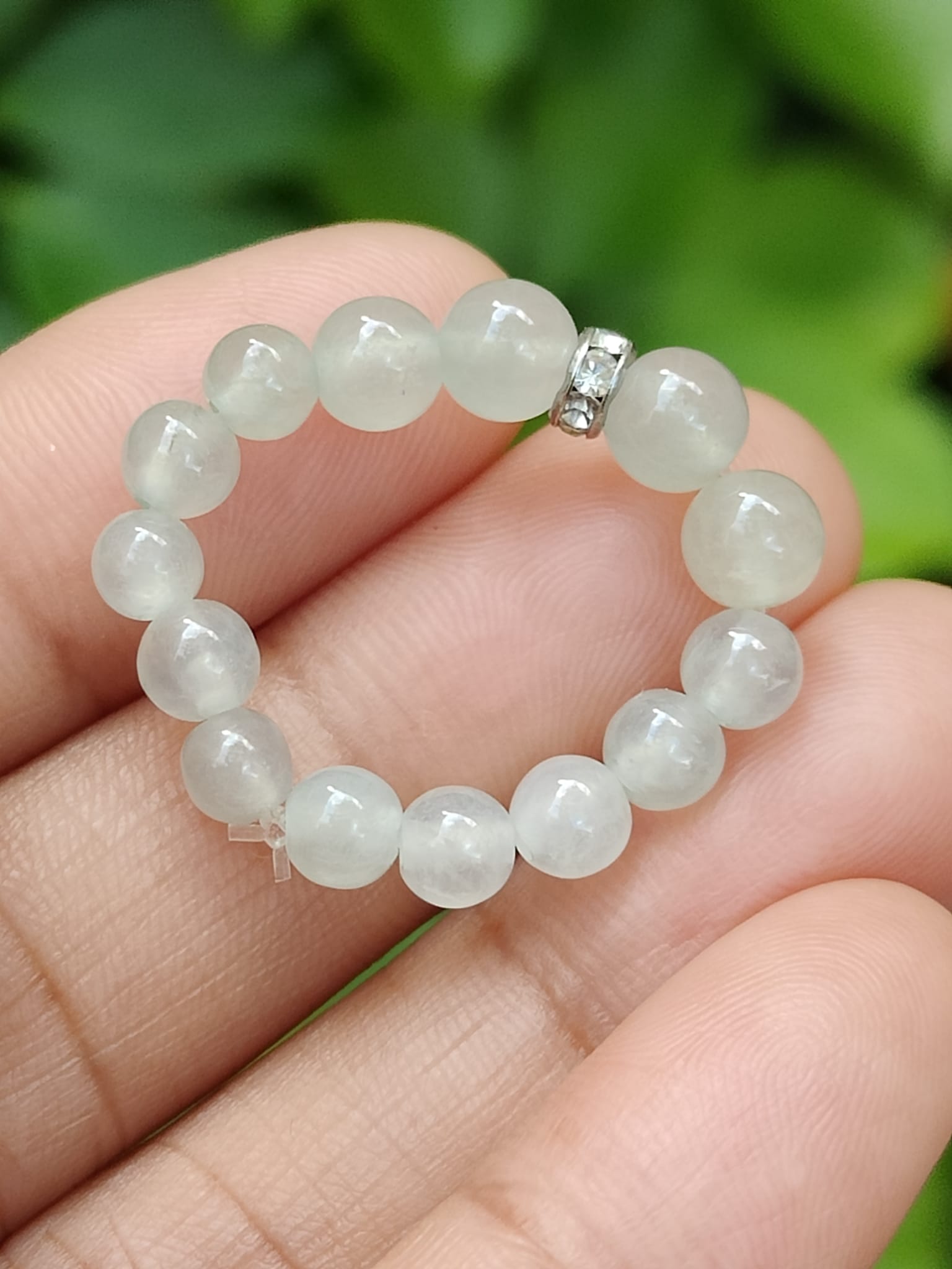 Icy Translucent Jadeite Serenity Ring