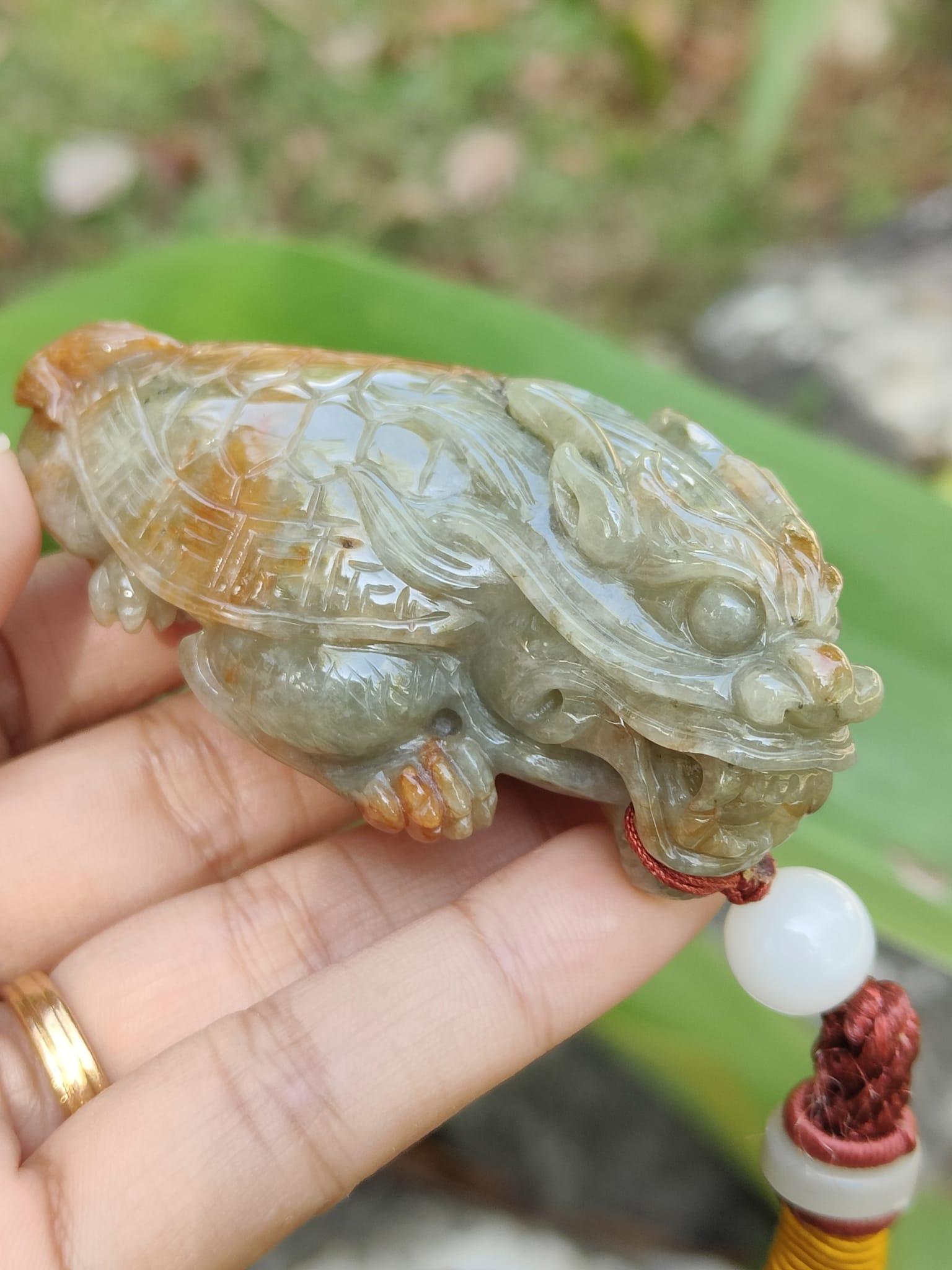 Jadeite Jade Dragon Turtle