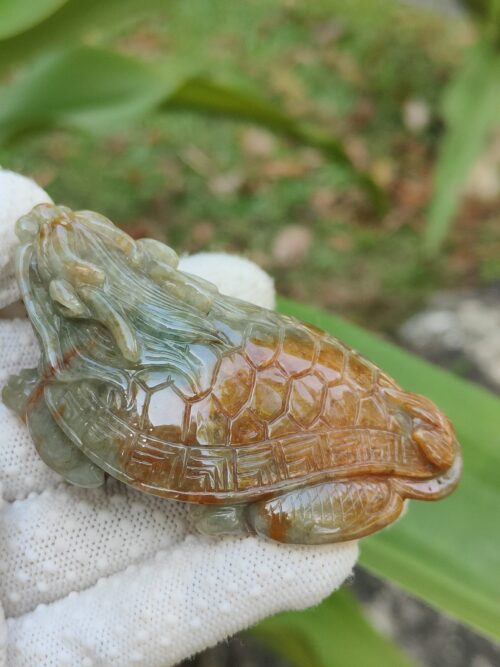 Jadeite Jade Dragon Turtle - Jalan Meragi Road Singapore - Y.P.Q certified Testing - approved 3