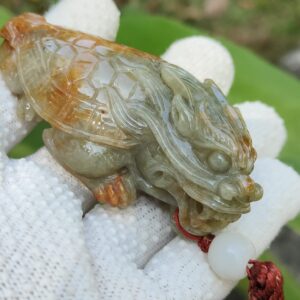 Jadeite Jade Dragon Turtle - Jalan Meragi Road Singapore - Y.P.Q certified Testing - approved 6