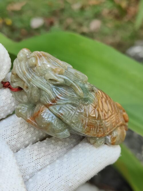 Jadeite Jade Dragon Turtle - Jalan Meragi Road Singapore - Y.P.Q certified Testing - approved 1